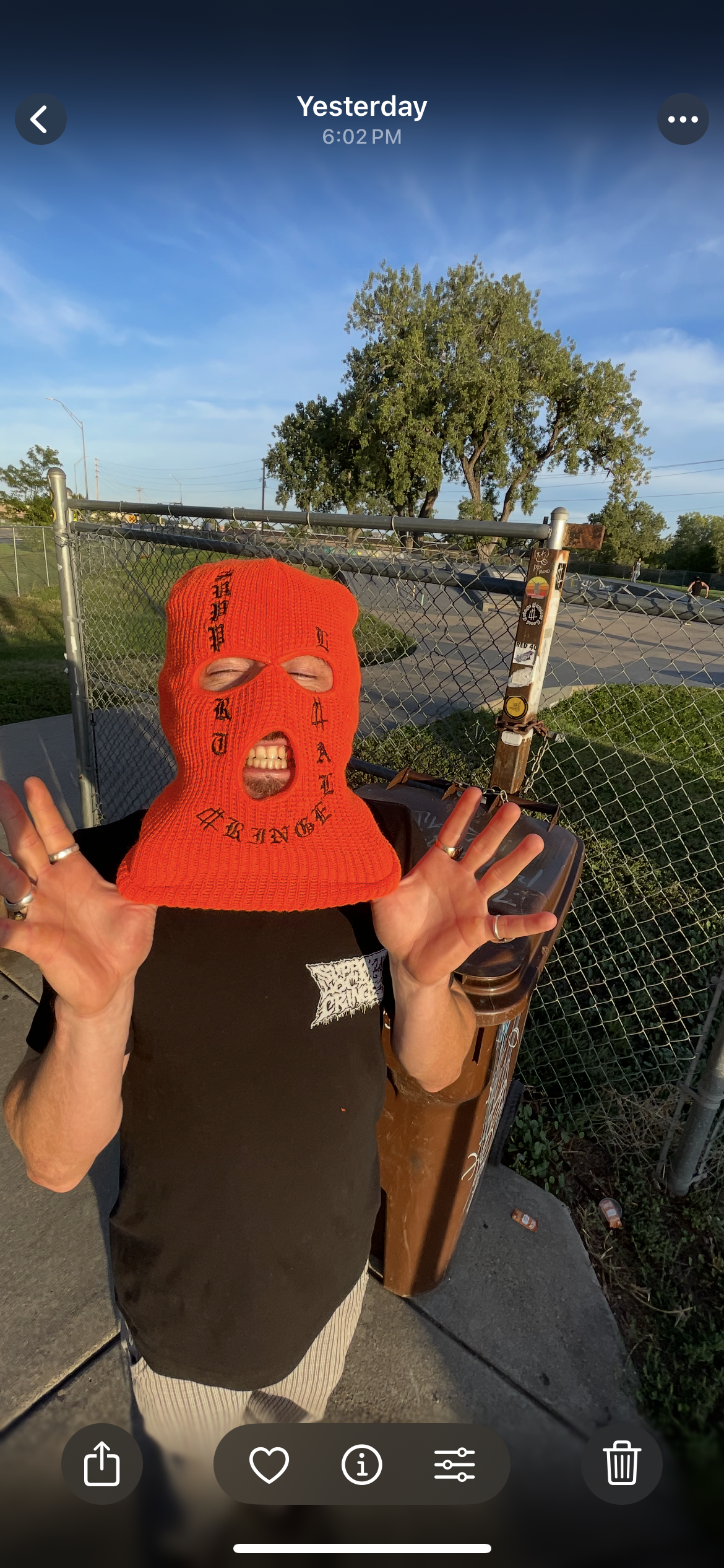 Ski mask orange