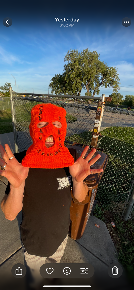 Ski mask orange