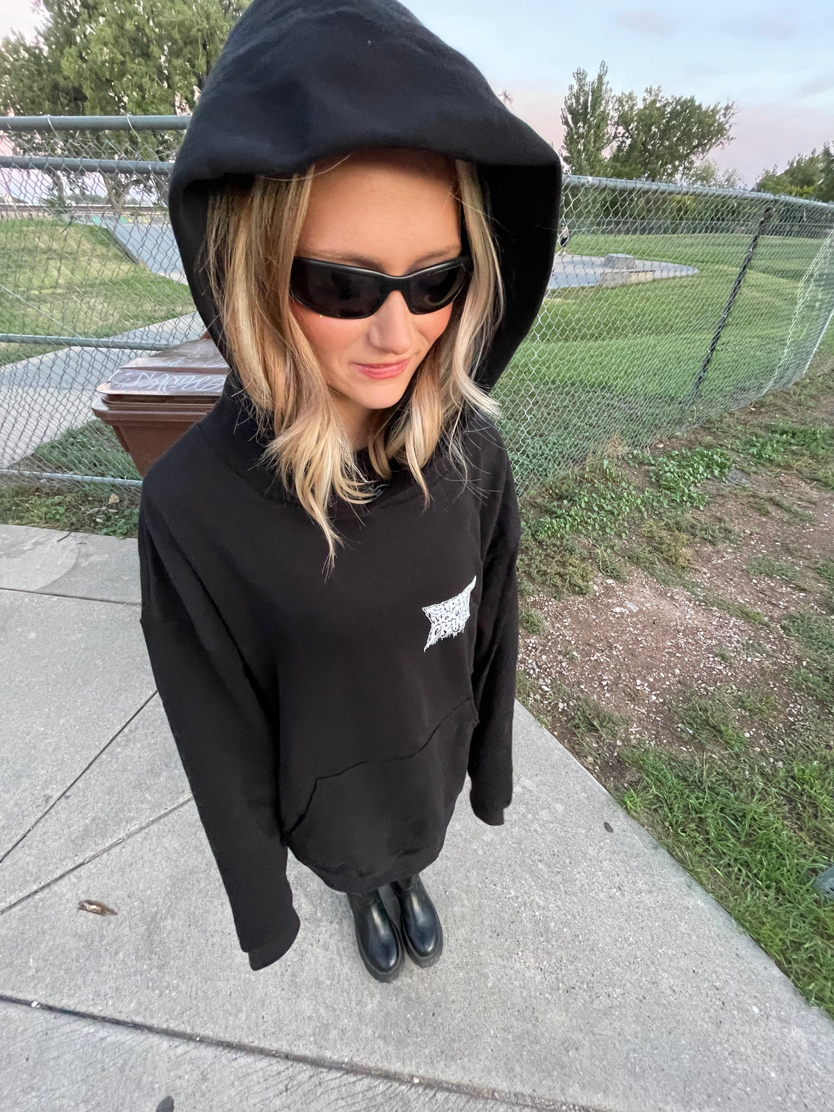 Writing on the wall hoodie (only 1)