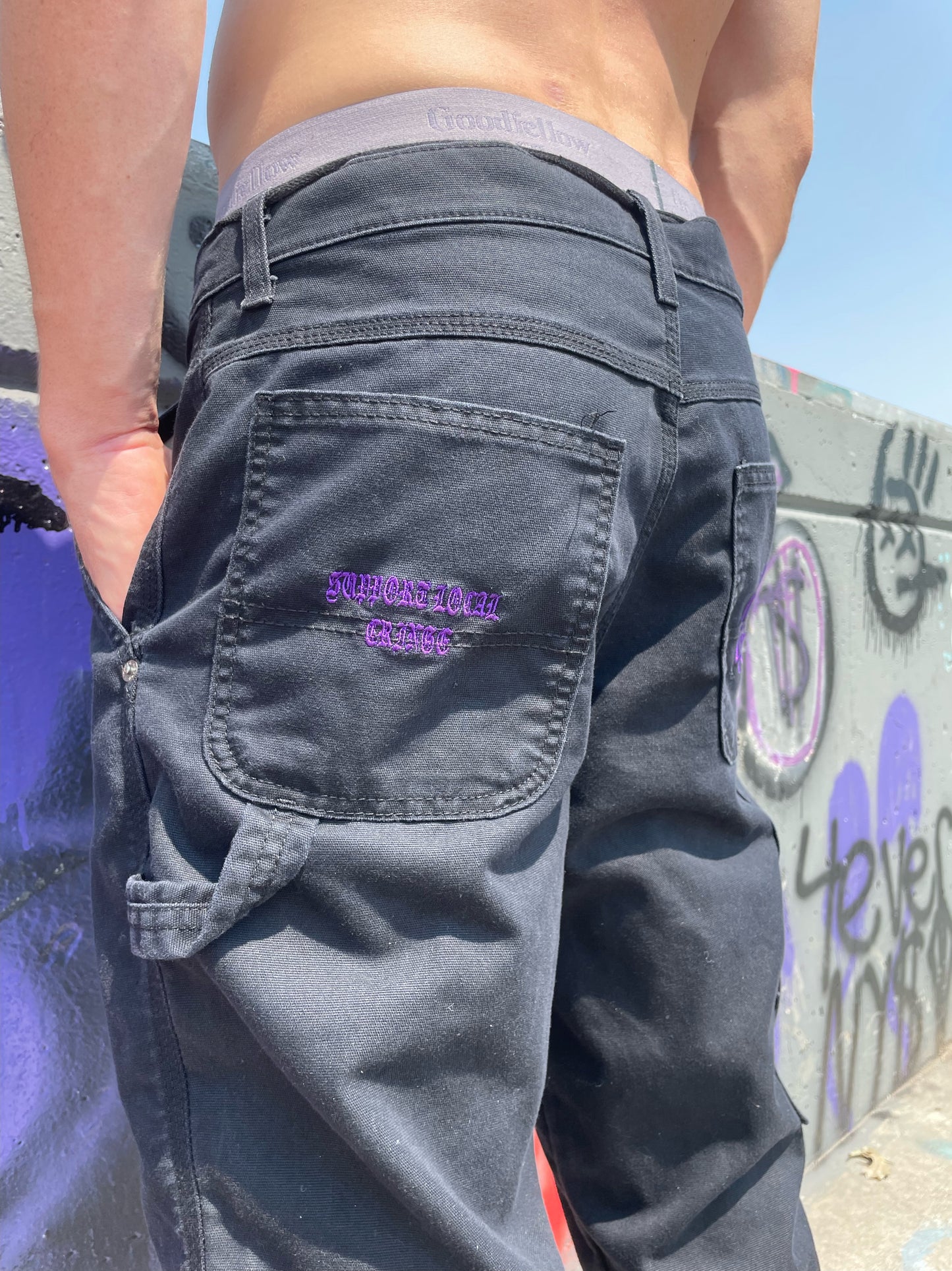 Embroidered SLC Carpenter Pant Purple