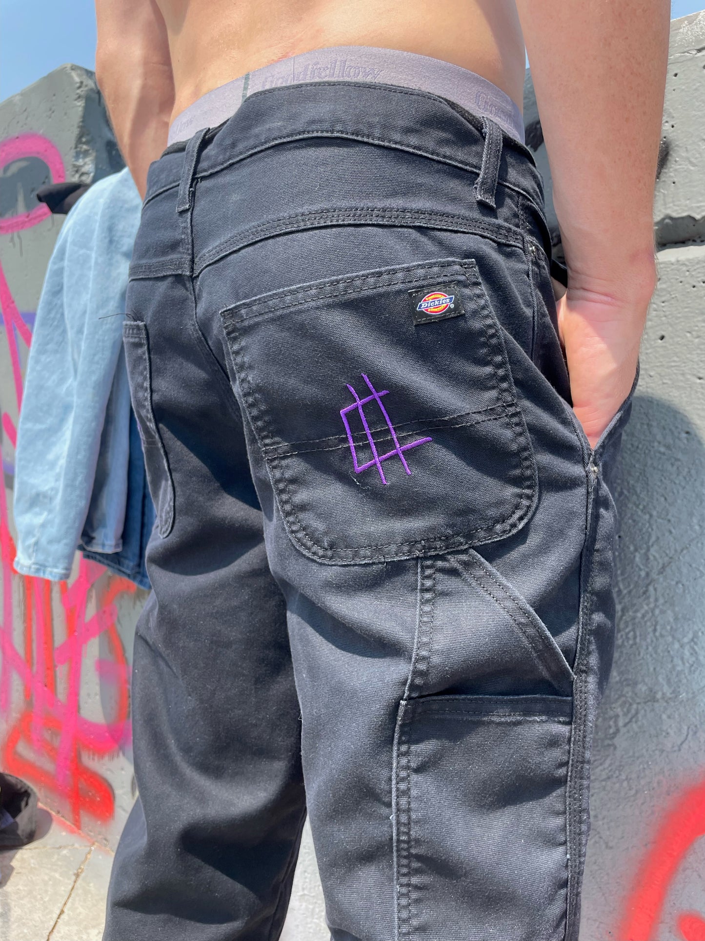 Embroidered SLC Carpenter Pant Purple